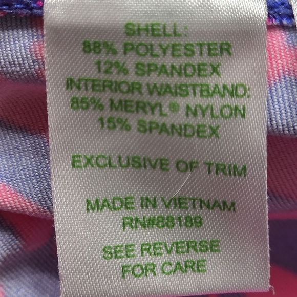 Lilly Pulitzer Luxletic Pink and Blue Leggings Size Large 8-10 Girls - Picture 5 of 8